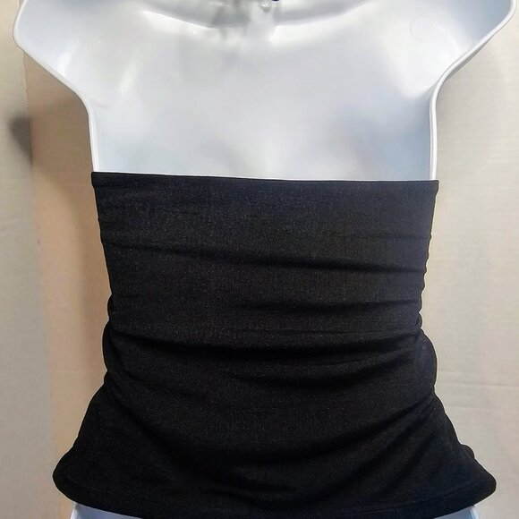 NWT KN KLASSY NETWORK DEEP COWL HALTER WITH BRA/PADS BLACK SZ XS - Picture 3 of 9